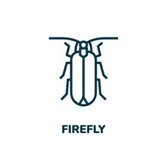 firefly icon vector sign symbol. Simple element illustration. insect icon concept symbol design. Can be used for web and mobile.