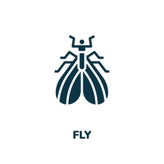 fly icon vector sign symbol. Simple element illustration. bug icon concept symbol design. Can be used for web and mobile.