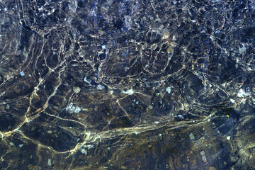 Wavy water surface closeup background