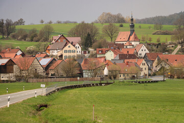 Blick auf das unterfränkische Gleusdorf