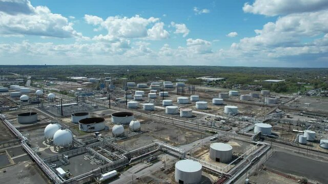 Oil and Gas Refinery on the Delaware River, Marcus Hook Pennsylvania