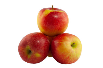 Fresh raw apple, healty fruit, freshness vegetarian food, isolated object on white background