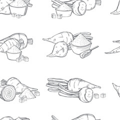 Sugar beet.  Vector   pattern.