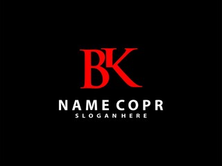 logo letter BK in modern concept. luxury and elegant initial logo BK