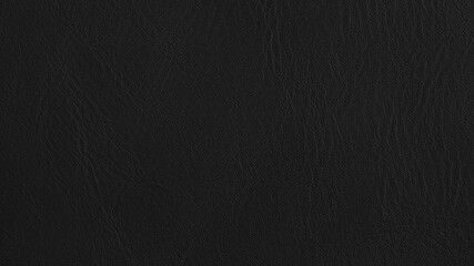 Genuine black leather texture background. Dark natural skin background.