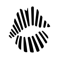 A kiss. A trace of lipstick on the paper. A graphic lipstick kiss isolated on a white background. Hand-drawn vector illustration in the doodle style. For card, sticker, template, Valentine's day.