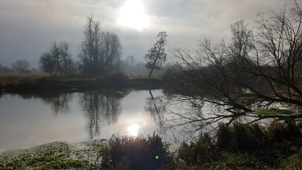 Sunrise and winter reflections