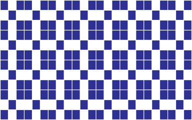 Fototapeta premium White pattern on blue background, abstract pattern design, modern contemporary style