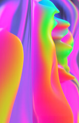 Fototapeta na wymiar Abstract colored background imitating liquid paint. 3d rendering