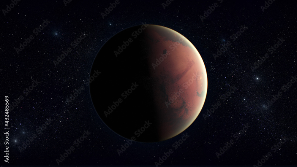 Wall mural mars. astronomy and science concept. space theme.