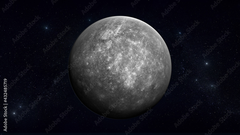 Canvas Prints the mercury shot from space showing all they beauty. extremely detailed image