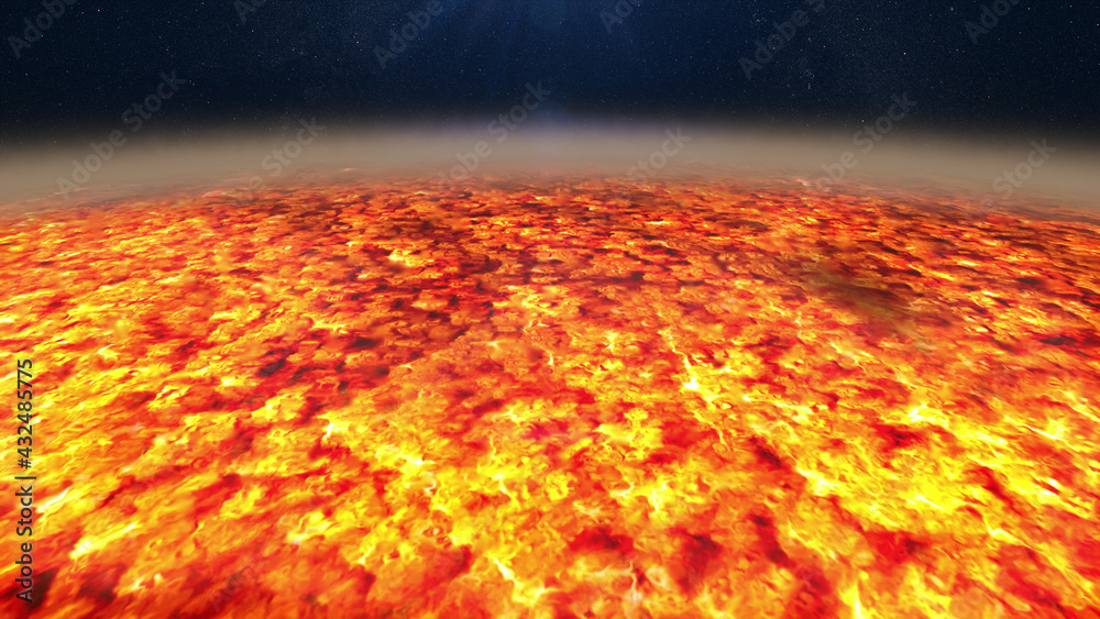 Sticker lava planet background black. elements of this image furnished by nasa.