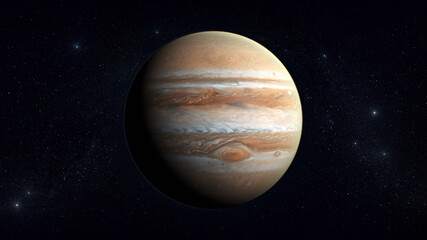Colorful picture represents Jupiter. Elements of this image furnished by NASA.