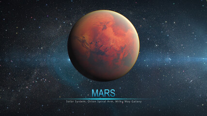 Colorful picture represents Mars. Elements of this image furnished by NASA. © Maxim