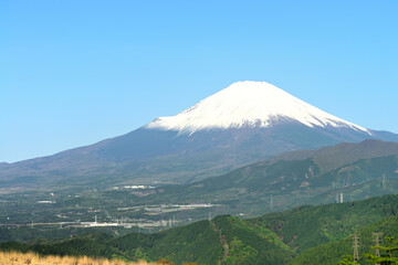 Fototapeta premium 富士山 御殿場方面 神奈川県山北町の風景