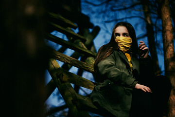 Girl in Coronavirus pandemic