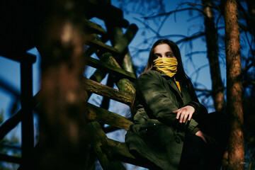 Girl in Coronavirus pandemic