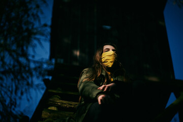 Girl in Coronavirus pandemic