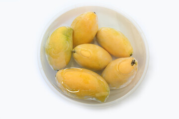 Tropical fresh yellow mangoes