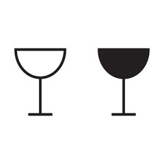 Wineglasses flat icon