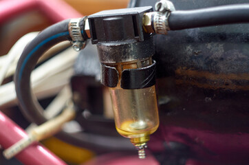 Photo of oil separator on homemade compressor