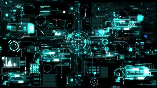 Blue futuristic abstract digital device