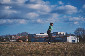 Young dancer in nature