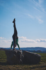 Young dancer in nature