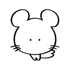 Obraz premium 走るネズミ01