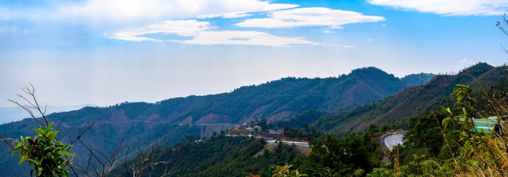 panorama of the road to Myanmar, Indo-Myanmar trans international highway