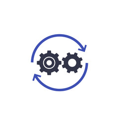 Operations icon with cogwheels
