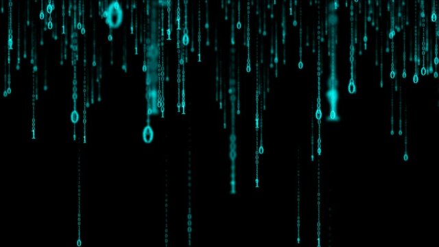 alpha Background of computer binary data stream technology.