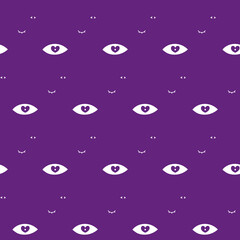 Hand drawn repeat background with Eyes. Contemporary modern trendy vector seamless pattern