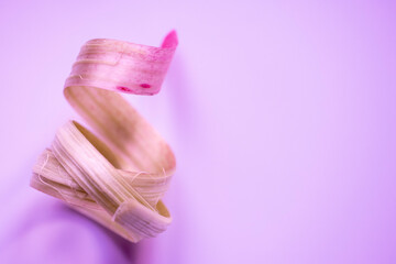 Rhabarber Streifen, rosa/pink/lila Touch, close up