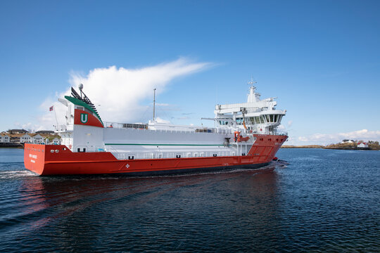 MS &laquo;With Harvest&raquo; is a cargo ship built in 2014 at Fiskerstrand Verft as building number 77 - Norwegian Shipping Company Egil Ulvan Shipping Company,Helgeland,Nordland county,Norway,scandinavia,Europe