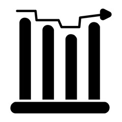 A glyph design, icon of progress chart