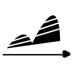 A glyph design, icon of pyramid chart