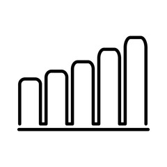 A linear design, icon of bar graph