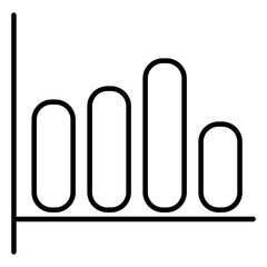 
A linear design, icon of column chart

