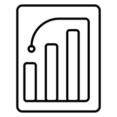 A linear design, icon of business report