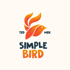 Obraz premium Abstract Bird Logo Design Vector Template