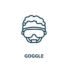goggle icon vector sign symbol. Simple element illustration. goggle icon concept symbol design. Can be used for web and mobile.