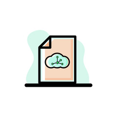 Fototapeta premium Document Business Icon Vector Conceptual Illustration Design