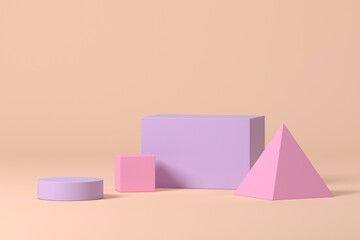 Abstract background minimal style for product branding. Mock up scene and empty space. 3d render