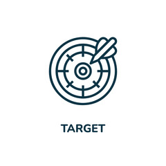 target icon vector sign symbol. Simple element illustration. arrow icon concept symbol design. Can be used for web and mobile.