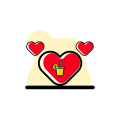 Lovely Orange Juice Icon Conceptual Vector Illustration Design