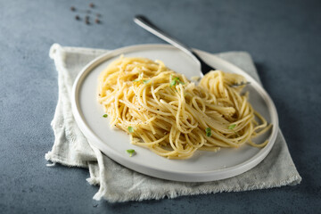 Traditional; Italian cacio e pepe pasta