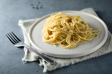 Traditional; Italian cacio e pepe pasta