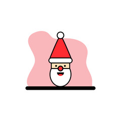 Santa Icon Concept Vector Illustration Design