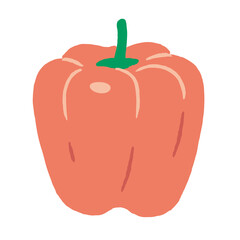 食べ物_食材_野菜_パプリカ_赤_線無し